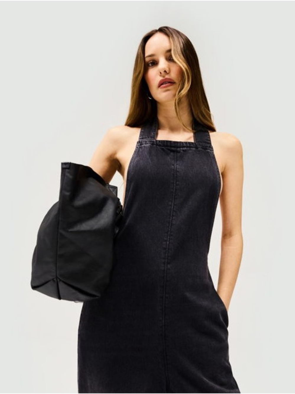 Represent Clo Voltage Denim Jumpsuit Washed Black - Size UK 6 (US 2)